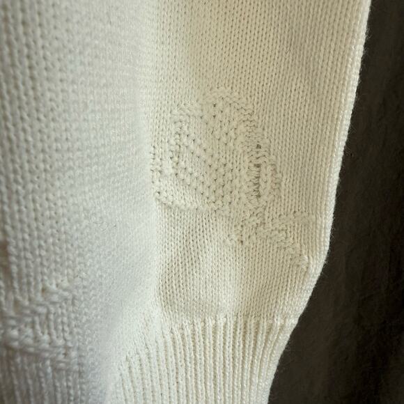 Vintage Worthington Sweater 80s Floral Embroidery Hearts Kitsch Cute Size Medium - Picture 9 of 12